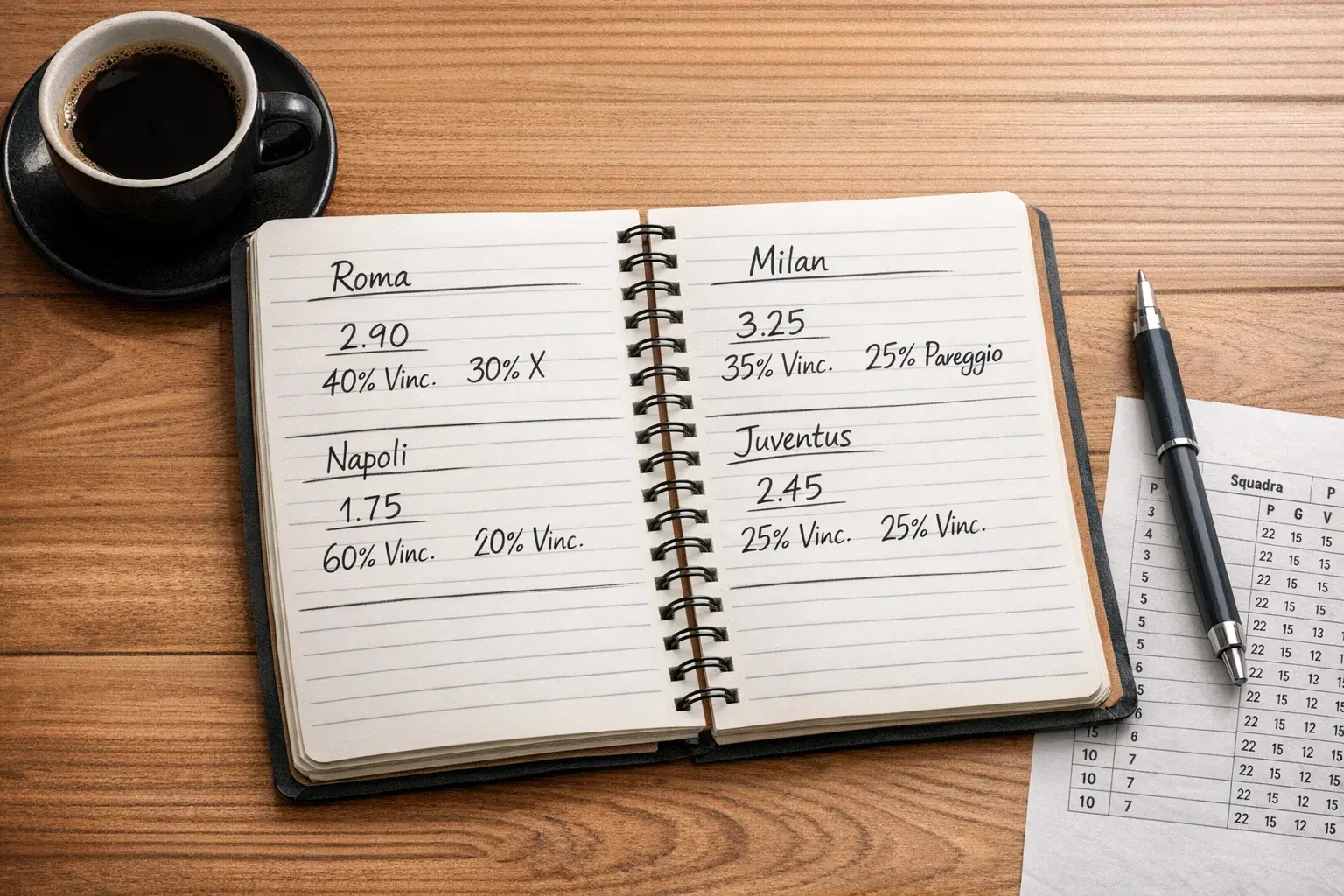 Analisi delle quote nelle scommesse calcio con calcolo della probabilita implicita