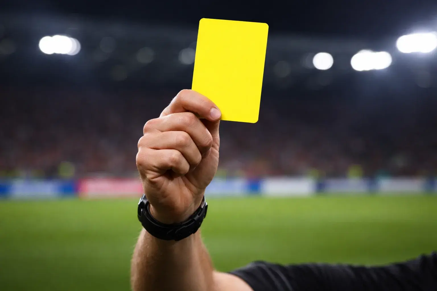Scommesse cartellini calcio arbitro mostra cartellino giallo